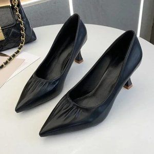 New Women's Casual Fashion Pointed Toe High Heel Pumps Black Size 8
